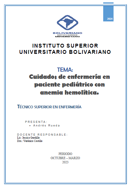 Cuidados de enfermería en paciente pediátrico con anemia hemolítica