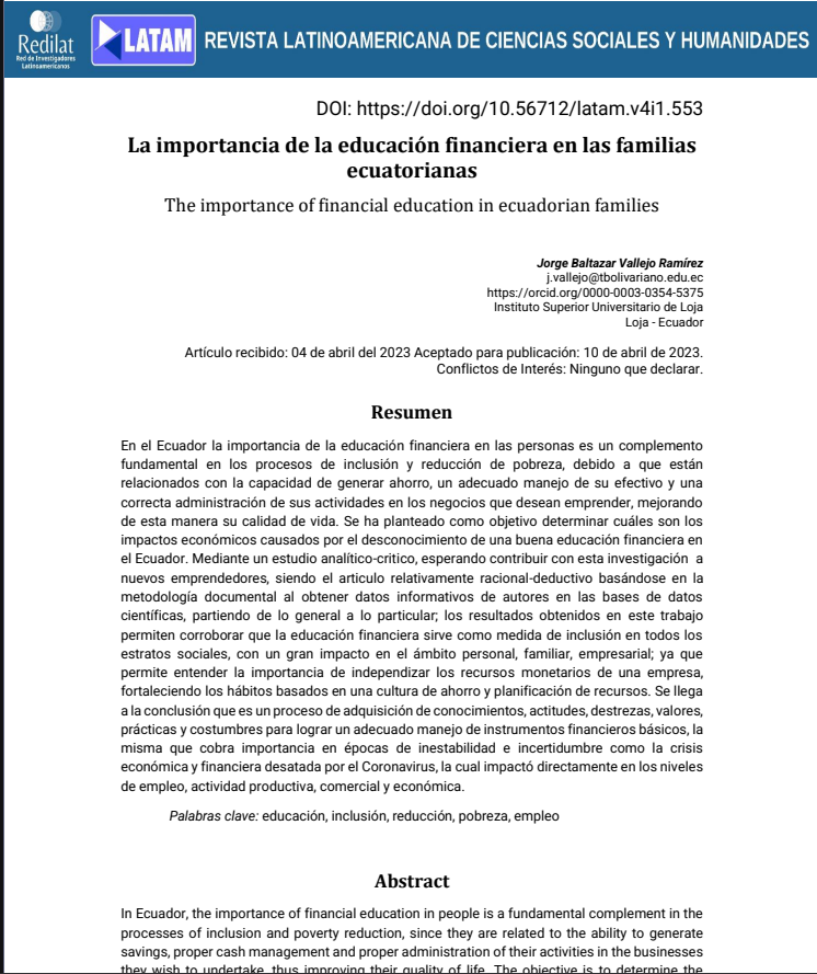 La importancia de la educación financiera en las familias ecuatorianas