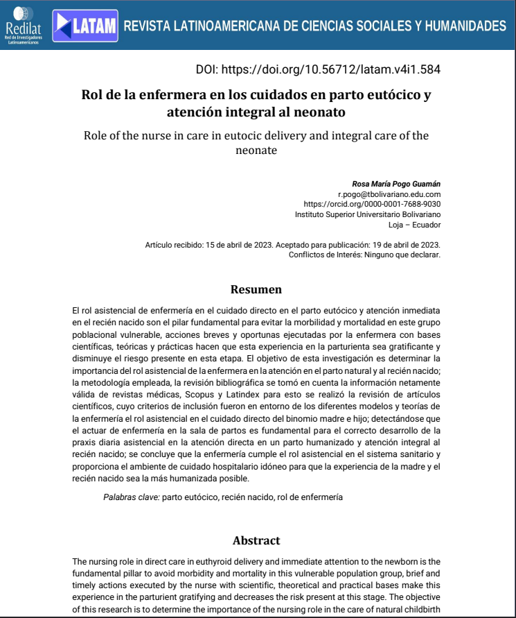 Rol de la enfermera en los cuidados en parto eutócico y atención integral al neonato