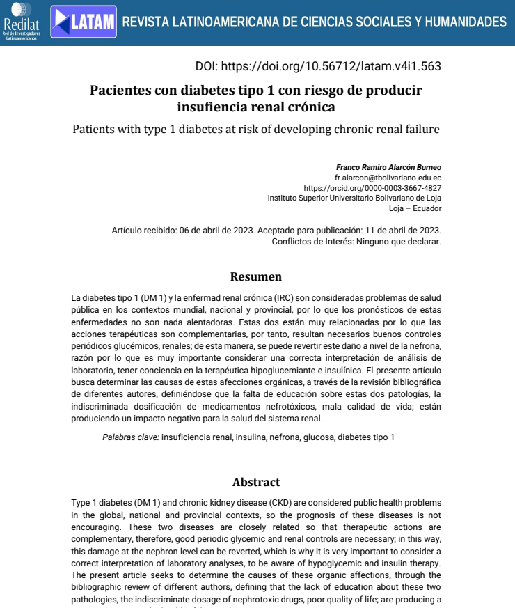 Pacientes con diabetes tipo 1 con riesgo de producir insufiencia renal crónica