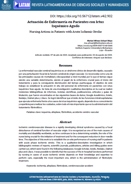 Actuación de Enfermería en Pacientes con Ictus Isquémico Agudo