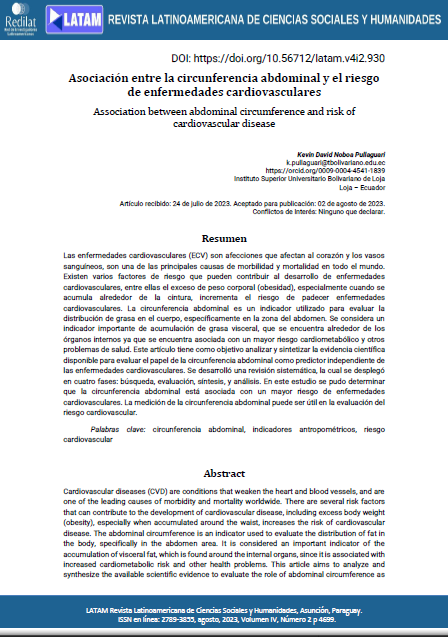 Asociación entre la circunferencia abdominal y el riesgo de enfermedades cardiovasculares