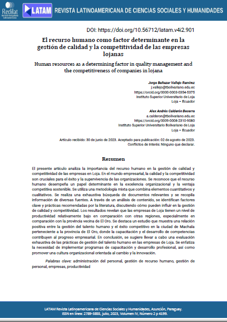 El recurso humano como factor determinante en la gestión de calidad y la competitividad de las empresas lojanas