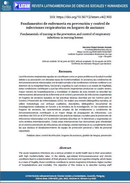 Fundamentos de enfermería en prevención y control de infecciones respiratorias en hogares de ancianos