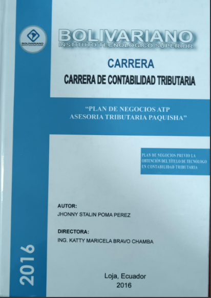 PLAN DE NEGOCIOS ATP ASESORIA TRIBUTARIA PAQUISHA