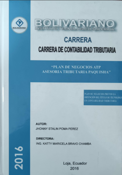 PLAN DE NEGOCIOS ATP ASESORIA TRIBUTARIA PAQUISHA