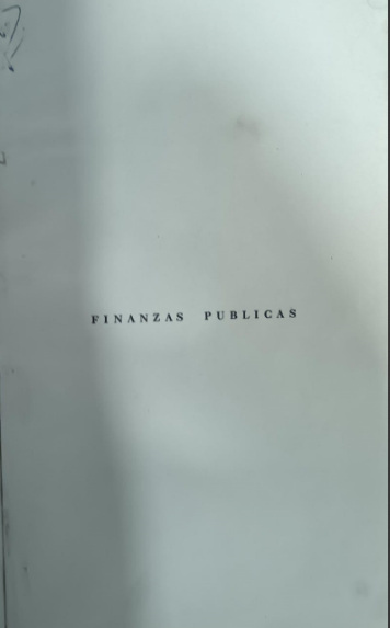 FINANZAS PÚBLICAS