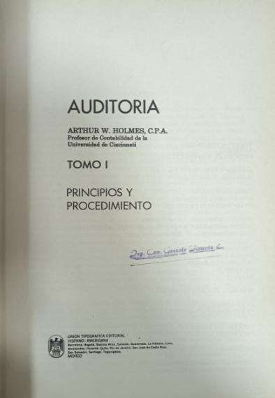 AUDITORIA PRINCIPIOS Y PROCEDIMIENTO